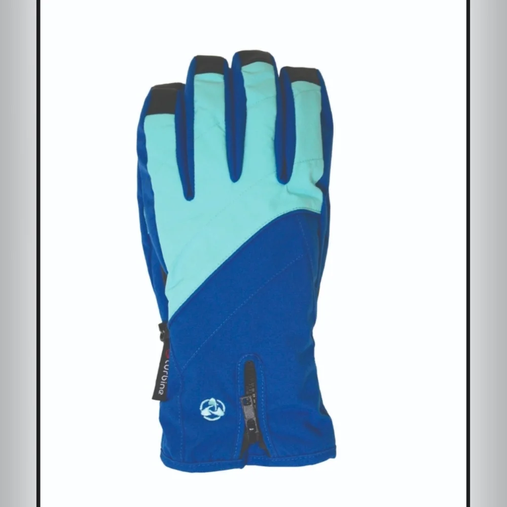 Turbine Blue and Black Women's Gloves Size Small